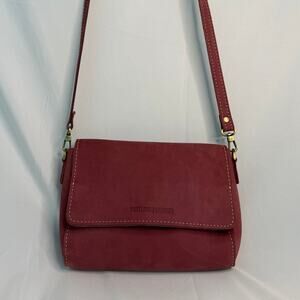 Metro Med Crossbody in Foxglove (a muted, dusty rose/pink) from Portland Leather